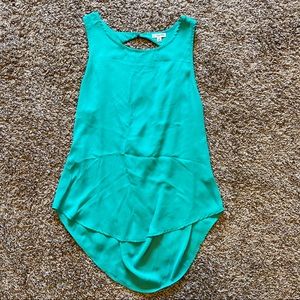 Lily White open back turquoise tank
